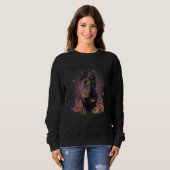 Mama der niedlichen Dackel Blume Glücklich Muttert Sweatshirt (Vorne ganz)