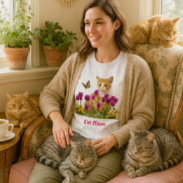 Mama der niedlichen Katze / Orange Tabby Katze Wei T-Shirt