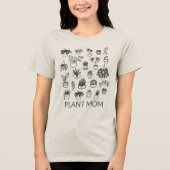 Mama der niedlichen Pflanze Tri-Blend Shirt (Vorderseite)