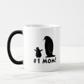 Mama der Nr.-eine: Pinguin und Küken Verwandlungstasse (Links)
