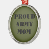 Mama der Ornament-Proud-Armee Silbernes Ornament (Links)