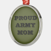 Mama der Ornament-Proud-Armee Silbernes Ornament (Links)