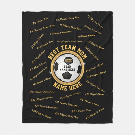 Mama der Personalisierten Fußballmannschaft, ALLE Fleecedecke (Vorderseite)
