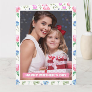 Mama der personalisierten Wildblume Foto der Mutte Karte