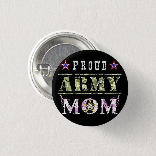 Mama der Proud-Armee Button (Vorne & Hinten)