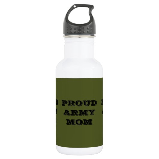 Mama der Proud-Armee Edelstahlflasche (Vorderseite)