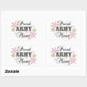 Mama der Proud-Armee [fl c] Rechteckiger Aufkleber (Blatt)