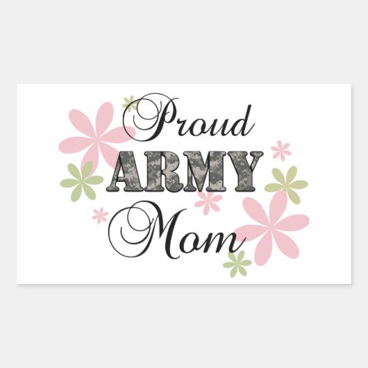 Mama der Proud-Armee [fl c] Rechteckiger Aufkleber (Vorderseite)