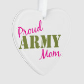 "Mama der Proud-Armee" Herzverzierung Ornament (Vorderseite)
