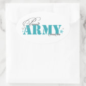 Mama der Proud-Armee Ovaler Aufkleber (Tasche)