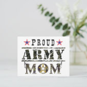 Mama der Proud-Armee Postkarte (Stehend Vorderseite)