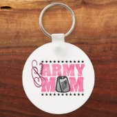 Mama der Proud-Armee Rosa Camouflage Schlüsselanhänger (Vorderseite)