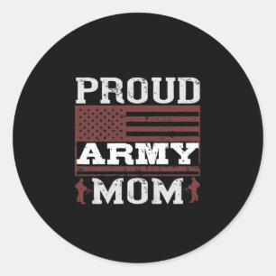 Mama der Proud-Armee Runder Aufkleber