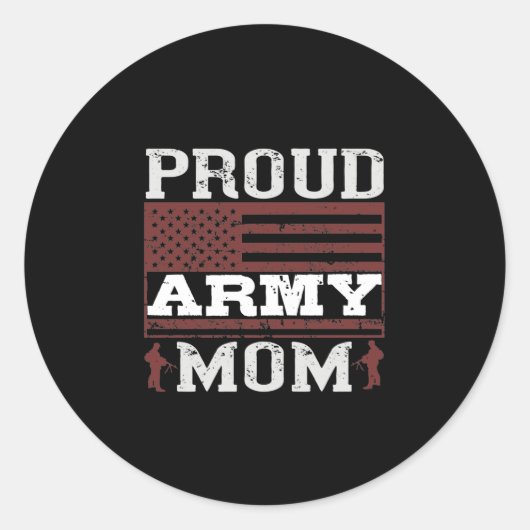 Mama der Proud-Armee Runder Aufkleber (Vorderseite)