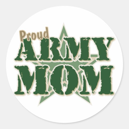 Mama der Proud-Armee Runder Aufkleber (Vorderseite)