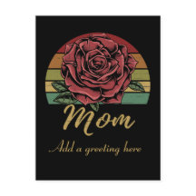 Mama der Retro-Sunset-Rote Rose