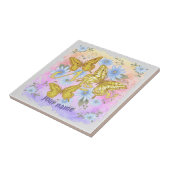 Mama der Schmetterlinge Fliese (Seite)