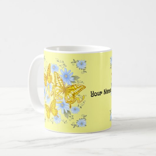 Mama der Schmetterlinge Kaffeetasse (Vorderseite Links)