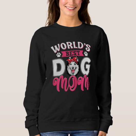 Mama der sibirischen Husky-Hunde Sweatshirt (Vorderseite)