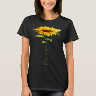 Mama der Sonnenblume Schritt Mutter Tag Blütenmatt T-Shirt