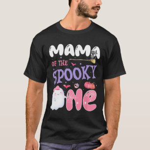 Mama der spöttischen 1. Geburtstags Halloween Rosa T-Shirt