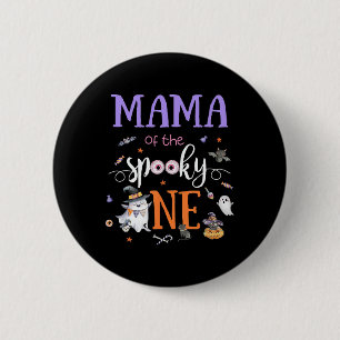 Mama der spöttischen ein Halloween Geist 1. Geburt Button