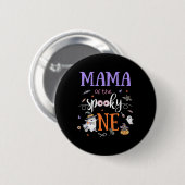 Mama der spöttischen ein Halloween Geist 1. Geburt Button (Vorne & Hinten)