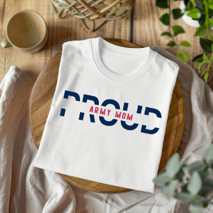 Mama der Stolzen Armee Rot und Blau T - Shirt der