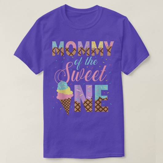 Mama der süßen Eiscreme 1. Birthda T-Shirt (Design vorne)