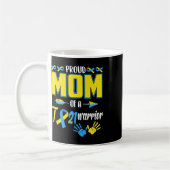 Mama der T21 Warrior Down Syndrome Awareness Famil Kaffeetasse (Links)