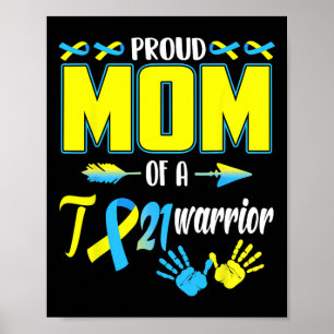 Mama der T21 Warrior Down Syndrome Awareness Famil Poster