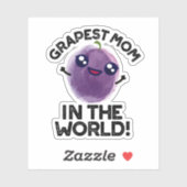 Mama der Trauben im Weltraum Funny Fruit Pun Dark Aufkleber (Blatt)