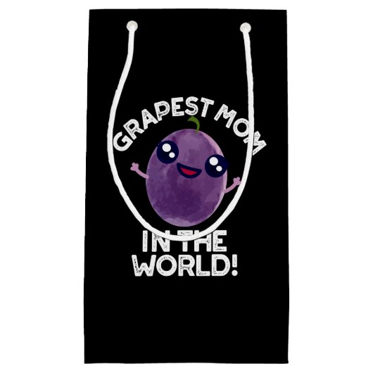 Mama der Trauben im Weltraum Funny Fruit Pun Dark Kleine Geschenktüte (Vorderseite)
