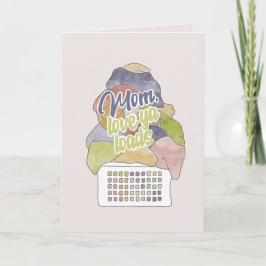 Mama der Wäsche Geburtstag der Mutter Karte (Vorderseite)