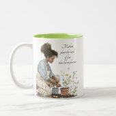 Mama der Wasserfarbe Anpflanzung der Tasse einer M (Links)