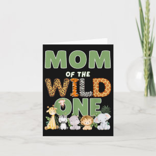 Mama der Wild One 1. Geburtstag Safari Familienmat Karte