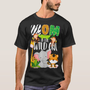 Mama der Wild One Zoo Thema Geburtstag Safari Jung T-Shirt