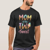 Mama der zwei süßen Birthday Girl Ice Cream 2. T-Shirt (Vorderseite)