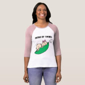 Mama der Zwilling-Erbsen in eine Hülsen-den T-Shirt (Vorne ganz)
