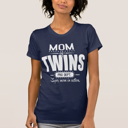 Mama der Zwillinge Prodept. Super Mom in der T-Shirt (Vorderseite)