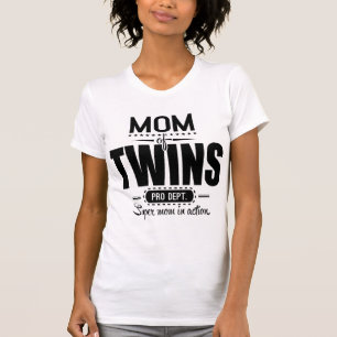 Mama der Zwillinge Prodept. Super Mom in der T-Shirt
