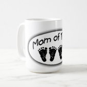 Mama der Zwillings-rostfreier Stahl-Reise-Tasse Kaffeetasse (Vorderseite Links)