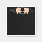 Mama der Zwillingsschwangerschaft Zwillinge Mama s Serviette (Vorderseite)