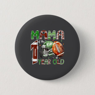 Mama des 1-jährigen Fußballfans 1. Geburtstag Button