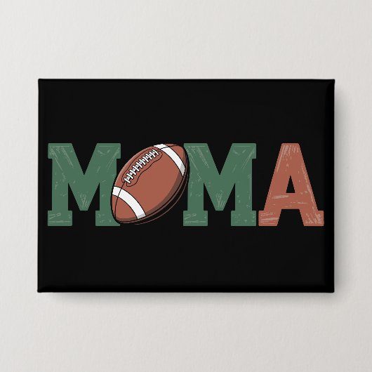 Mama des 1-jährigen Fußballs 1. Geburtstag Button (Vorderseite)