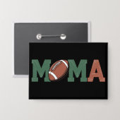 Mama des 1-jährigen Fußballs 1. Geburtstag Button (Vorderseite/Rückseite)