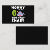 Mama des 6-jährigen Geburtstagshais Visitenkarte (Vorne/Hinten)