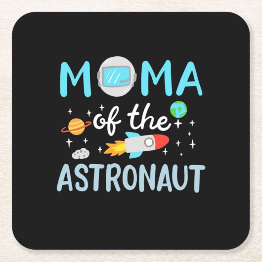 Mama des Astronauten Rechteckiger Pappuntersetzer (Vorderseite)