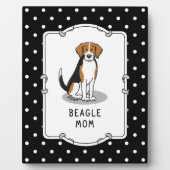 Mama des Beagle (Tri-Farbe 3) Hunde Niedlich Hunde Fotoplatte (Vorderseite)