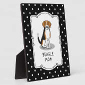 Mama des Beagle (Tri-Farbe 3) Hunde Niedlich Hunde Fotoplatte (Seite)